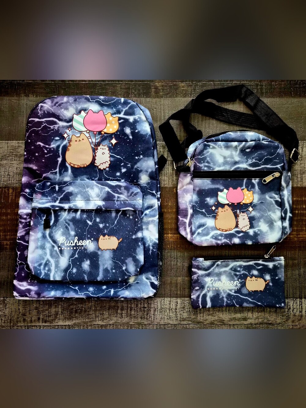 3pc Kitty Cat Backpack, Lunch Bag, Pencil Case Set! Canvas & Sturdy BRAND NEW!!